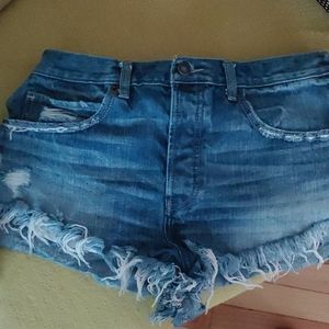 A&F high waist cut off denim shorts 10 30